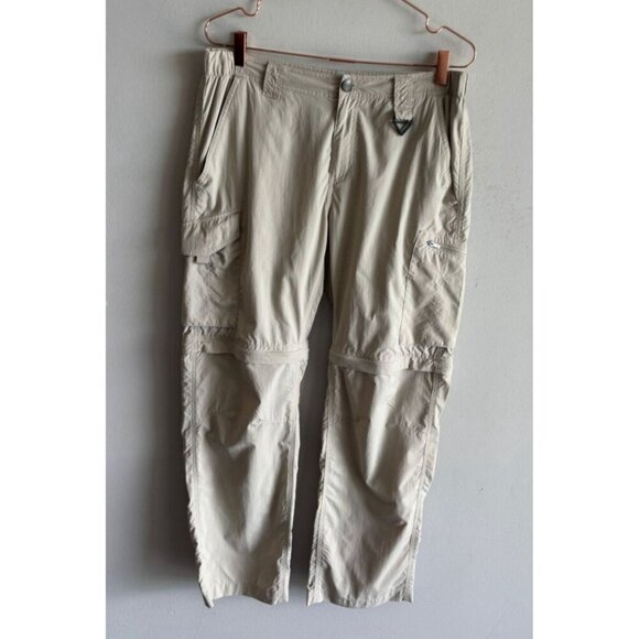Columbia PFG Omni-Shade Mens Hiking Convertible Cargo Pants Khaki Size 32x30 - Picture 3 of 15